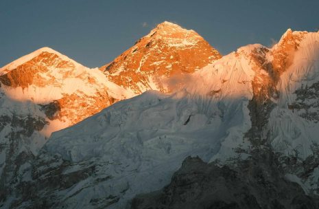 Everest Base Camp Trek sunrise on top