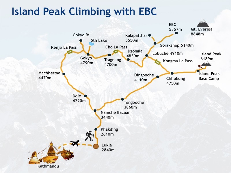 Island peak Climbing – 21 days Map